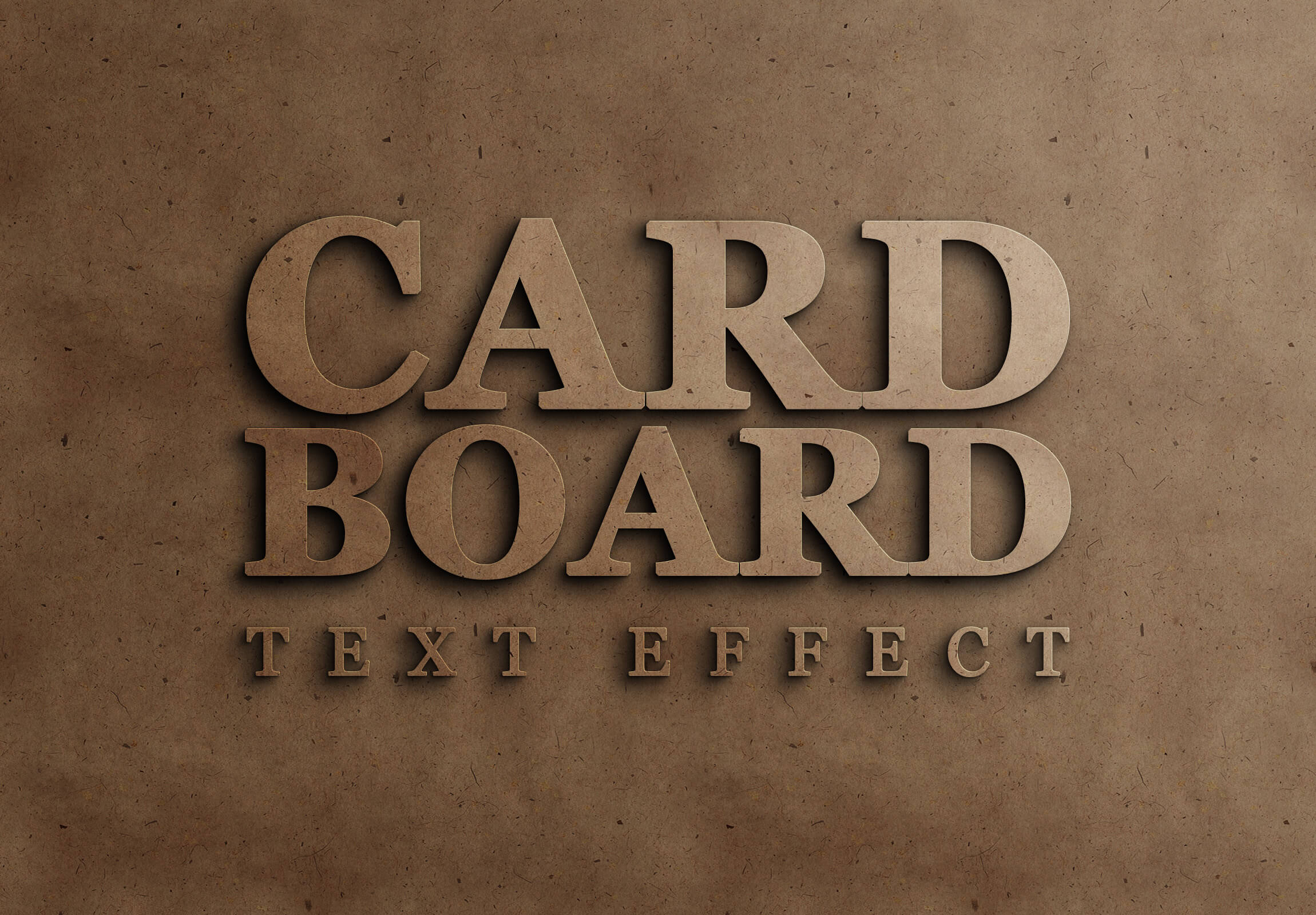 Cardboard Text Effect Free PSD Download