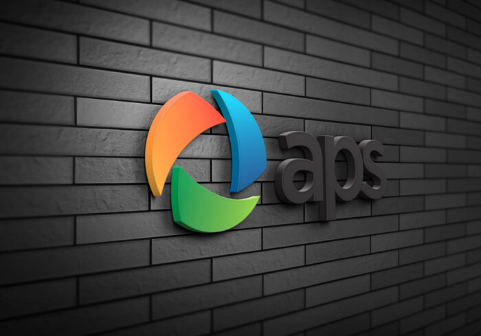 Wall logo mockup free psd template download