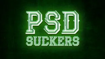 green blue neon text effect psd