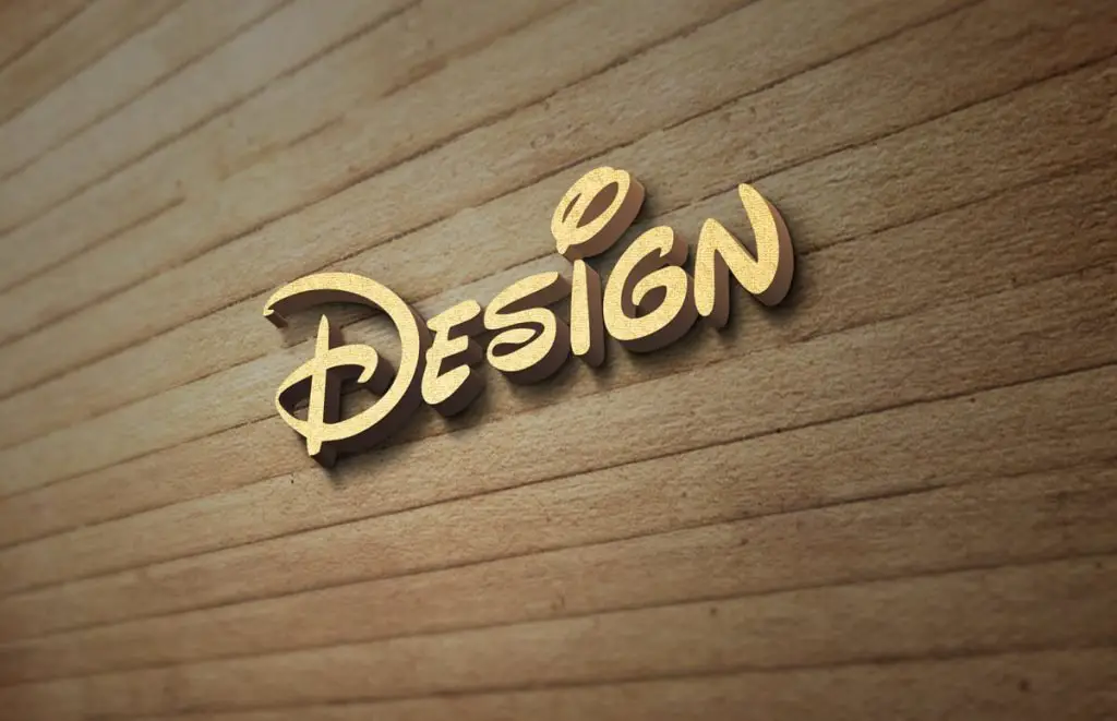 wood wall 3d logo mockup free download psd template