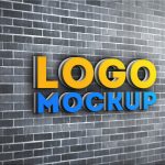 3D Logo Mockup Free Download