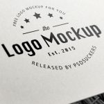 Paper logo mockup free