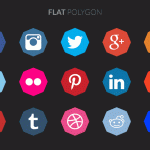 Polygon social media icons free download