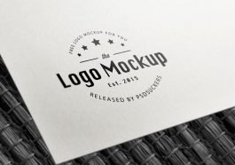 Paper logo mockup - black and white