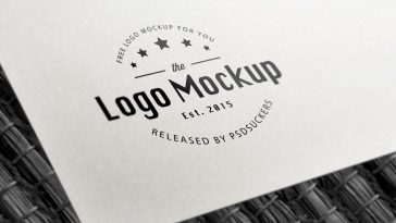 Paper logo mockup - black and white