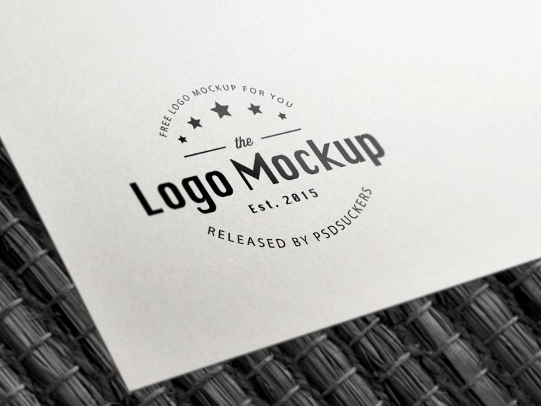 Paper logo mockup - black and white