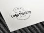 Paper logo mockup - black and white