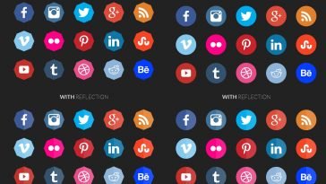 Flat and Polygon social media icons free download, facebook, stumbleupon, twitter, youtube, linkedin,vine,dribbble,tumblr,flickr,google plus,pinterest, reddit, instagram, behance, rss icon download