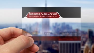 Transparent business card mockup free download