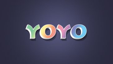 YOYO 3D text effect free download