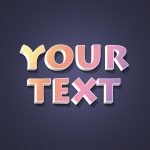 YOYO 3D free text effect psd