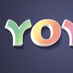 YOYO 3D free text effect psd download