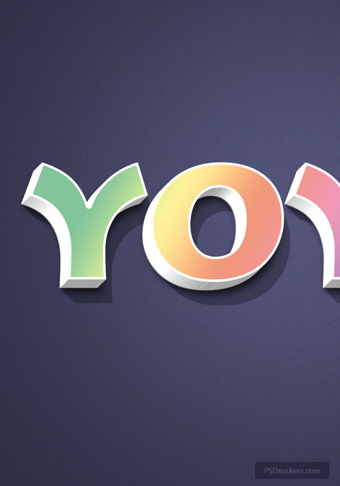 Download YOYO 3D Text Effect PSD