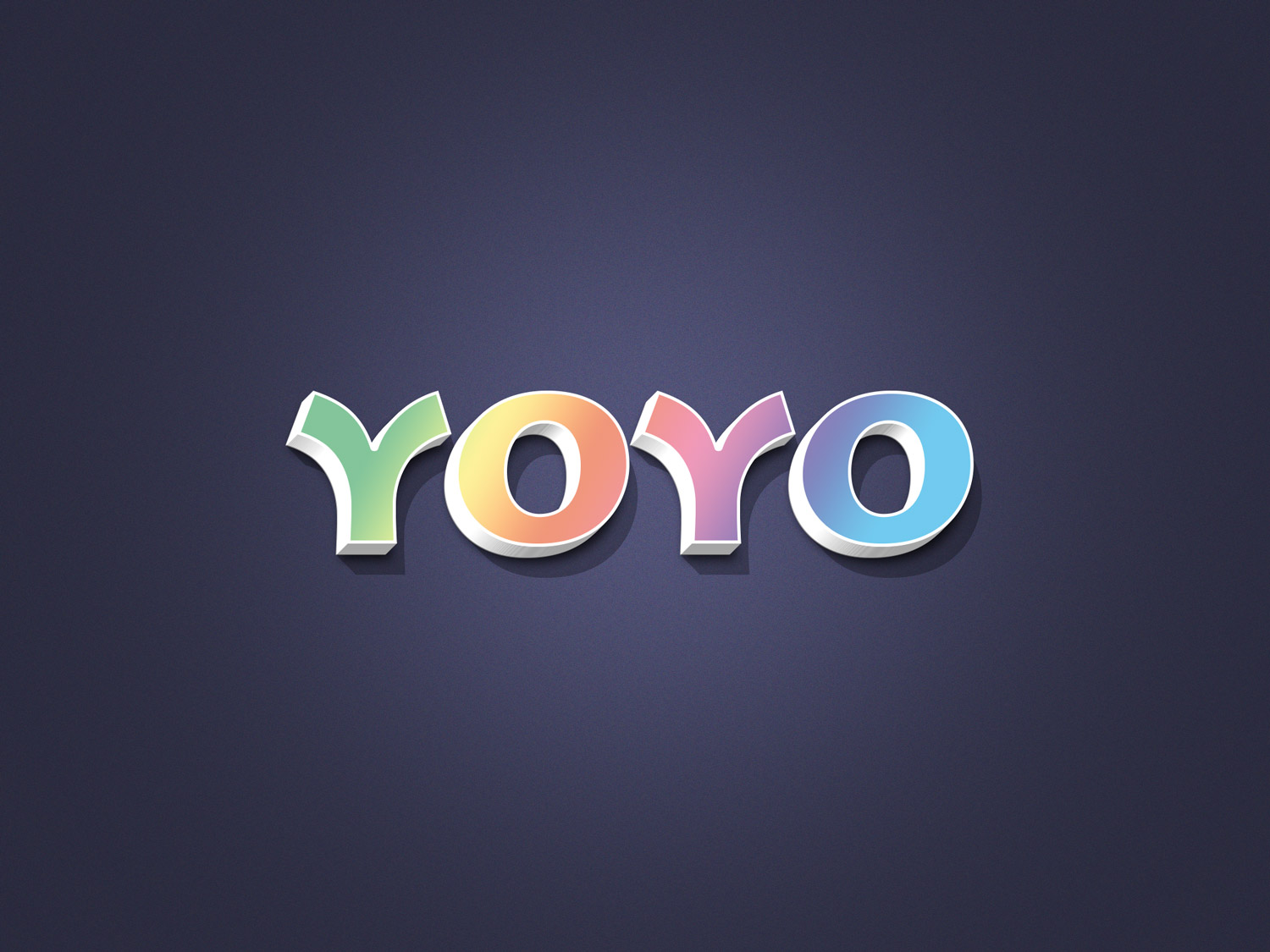 Download YOYO 3D Text Effect PSD