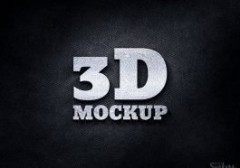 Silver logo mockup psd template free download