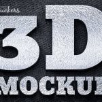 Silver mockup logo metal free psd download