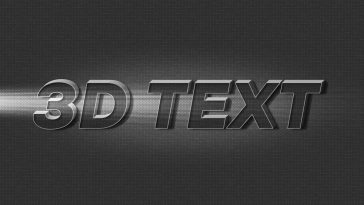 3D text effect photoshop psd free download