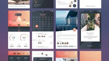 Phoenix UI kit free download photoshop psd iphone 6