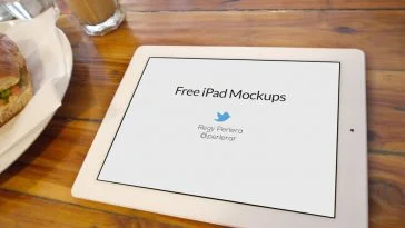 ipad on table mockup