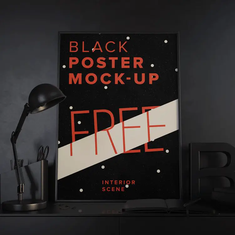 free poster mockup psd