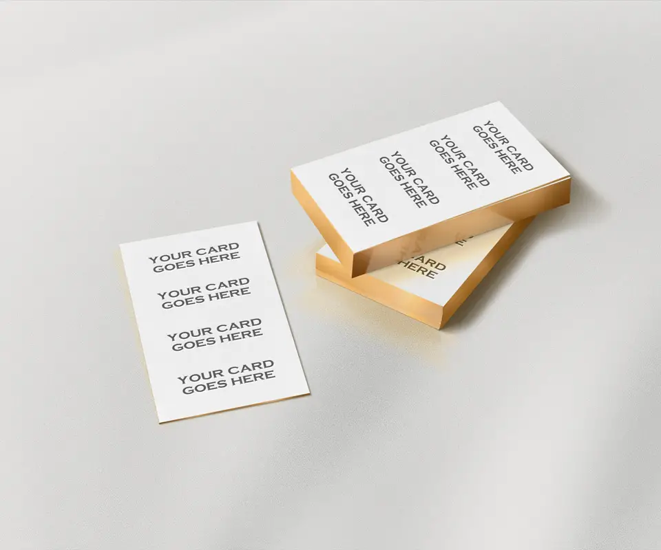 Gold Edge Business Card MockUp