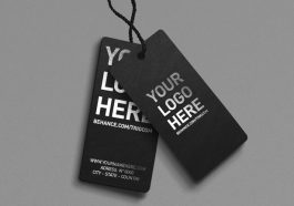 Paper tag logo mockup