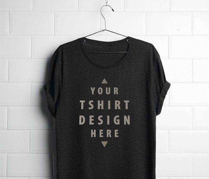 Download Free Black T Shirt Mockup Psd