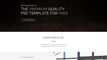 Free website template PSD