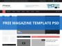 Magazine blog template PSD