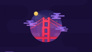 Free psd illustration golden gate