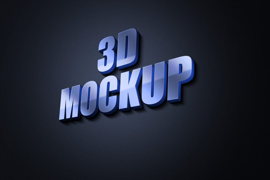free 3d logo mockup text effect
