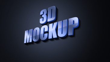 free 3d logo mockup text effect