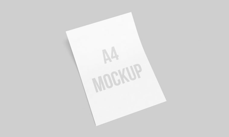 free a4 paper mockup