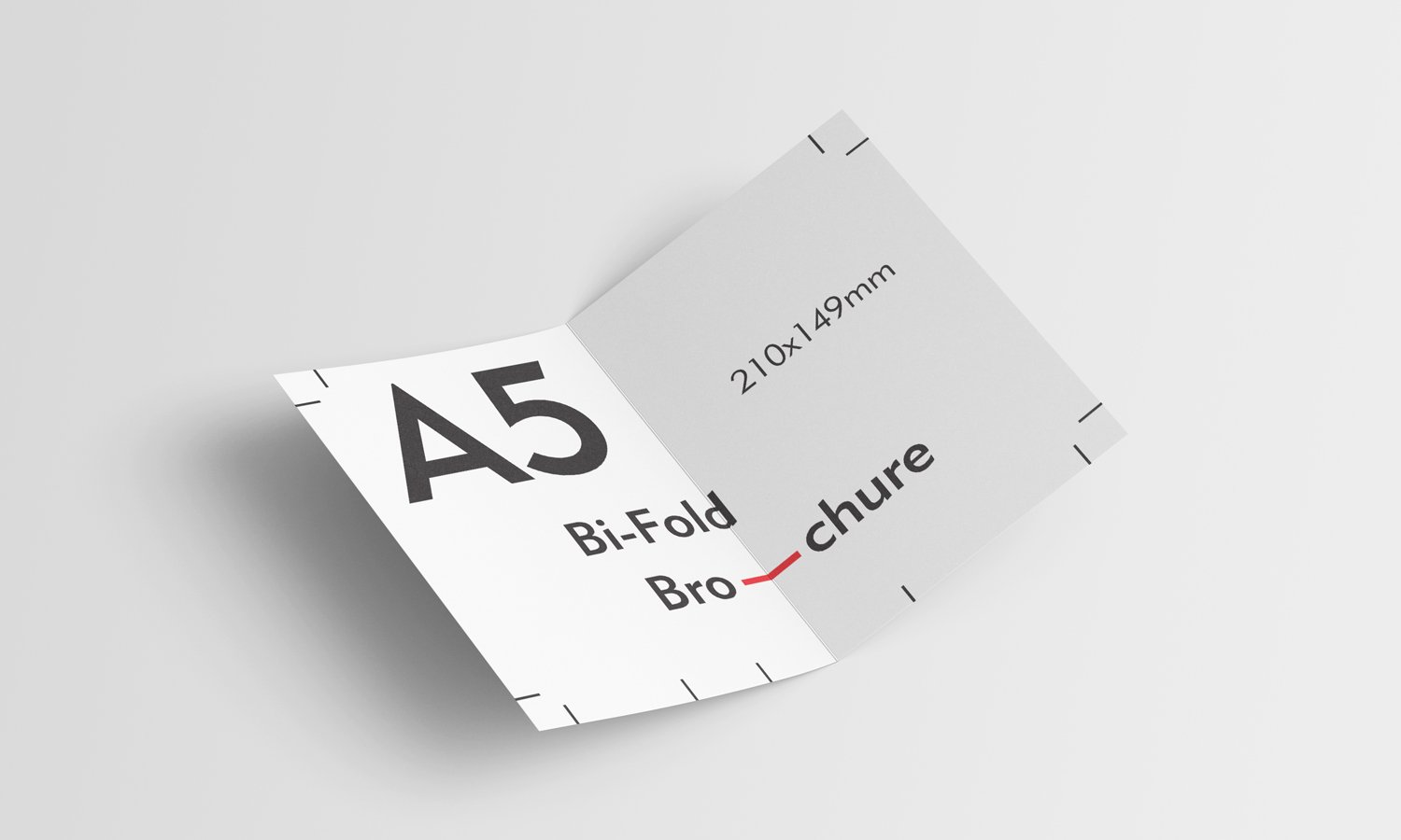 Download A5 Bi-Fold Free Brochure MockUp