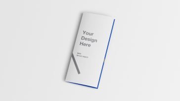 free tri fold brochure mockup PSD