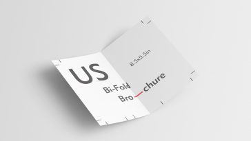 Bi-Fold brochure mockup PSD free download