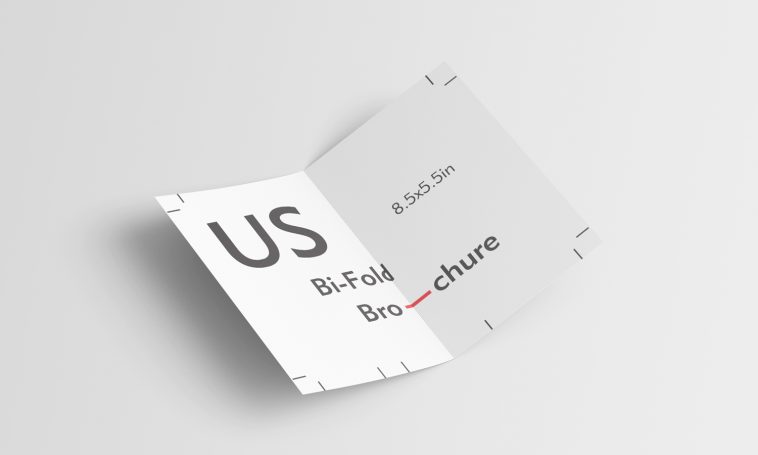 Bi-Fold brochure mockup PSD free download