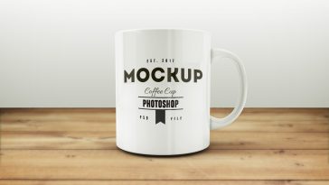 free coffee mug psd mockup