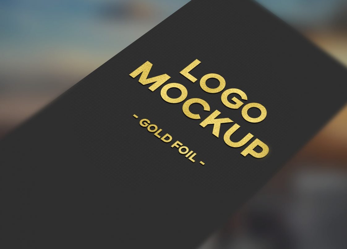 Gold Foil Free Logo MockUp Presentation Template