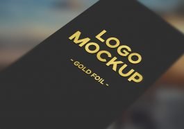 gold foil free logo mockup
