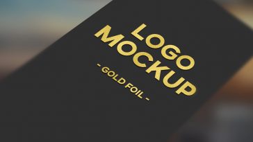 gold foil free logo mockup