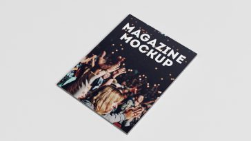 free magazine mockup front view