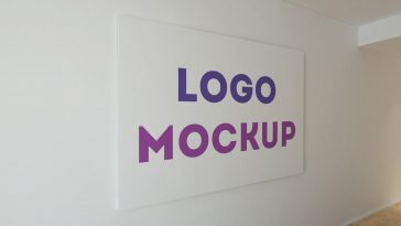 office wall logo mockup