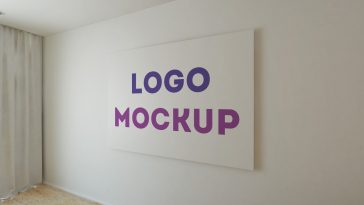office wall free logo mockup