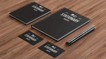 Perspective stationary mockup set free