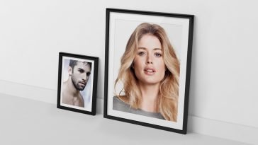 free photo frame mockup psd template