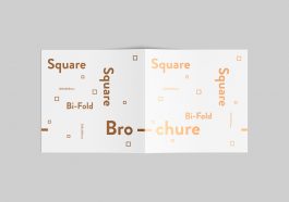 square brochure mockup 20 x 20 cm