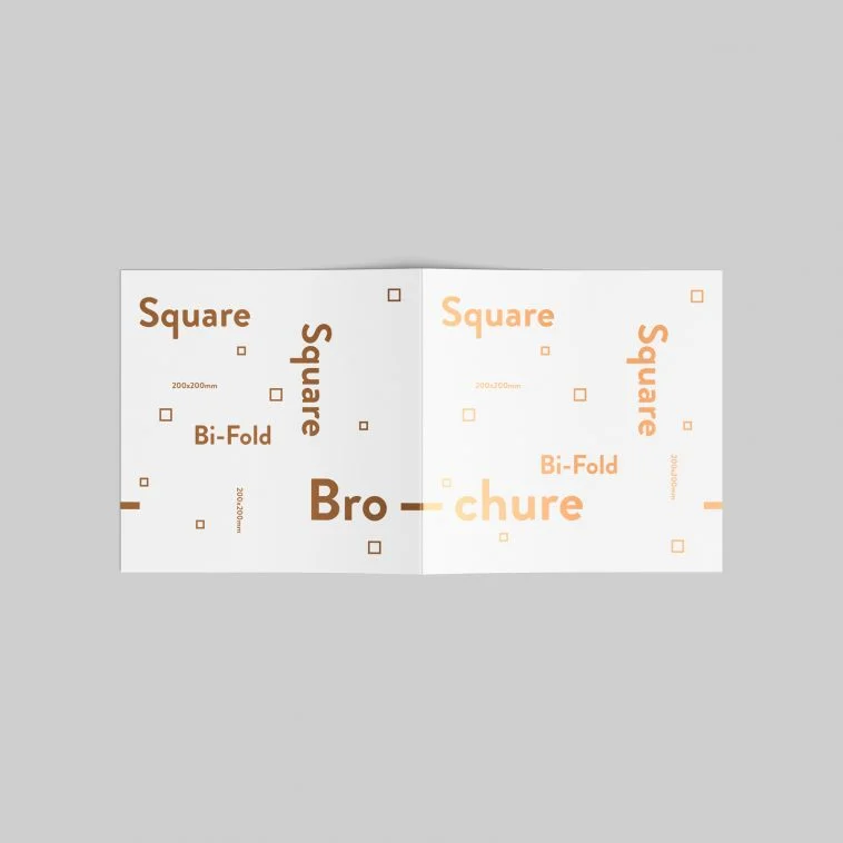 square brochure mockup 20 x 20 cm