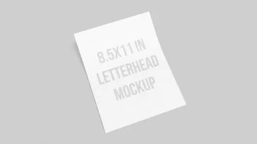 US Letterhead mockup PSD free