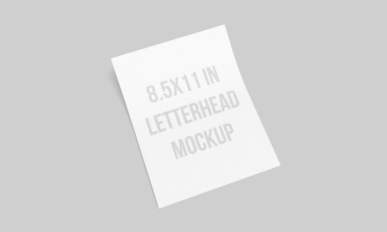 US Letterhead mockup PSD free